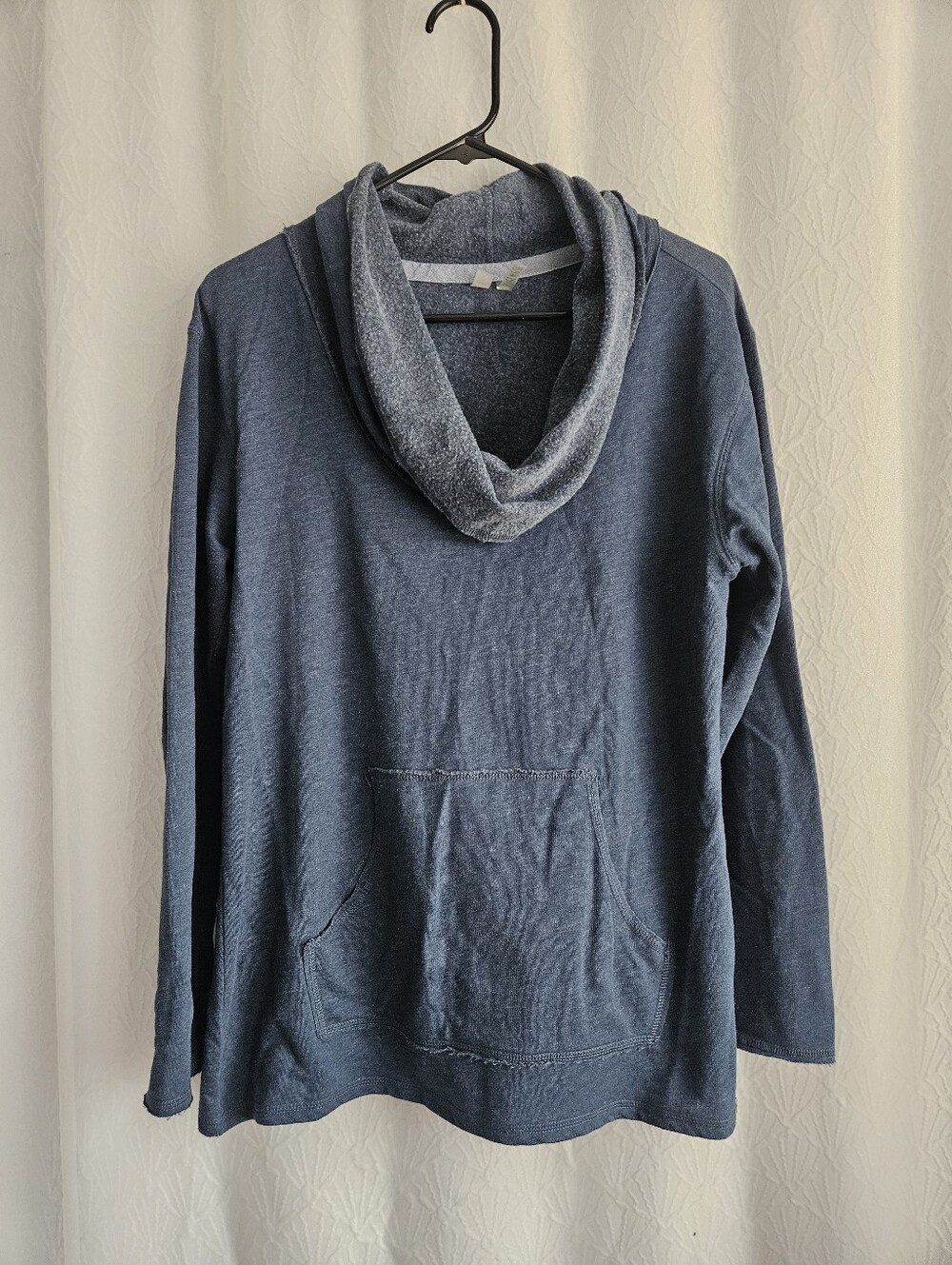 Silverwear Blue Cowl Neck Pullover Sweatshirt Medium